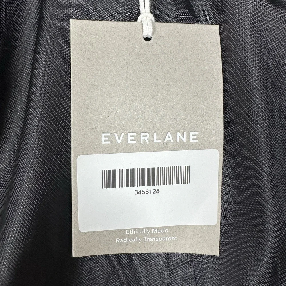 Everlane Blazer Jacket Womens Size 6 Black Oversized Three Button City NEW